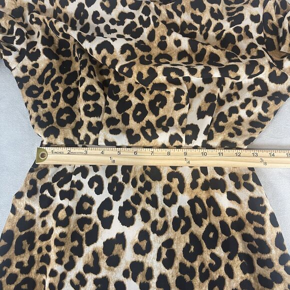 Lulu's Dress XS Wild Life Leopard Animal Print Long Sleeve Mini Party Homecoming - Picture 11 of 12